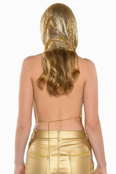 Venus Hoodie Metallic Top | Dress In Beauty